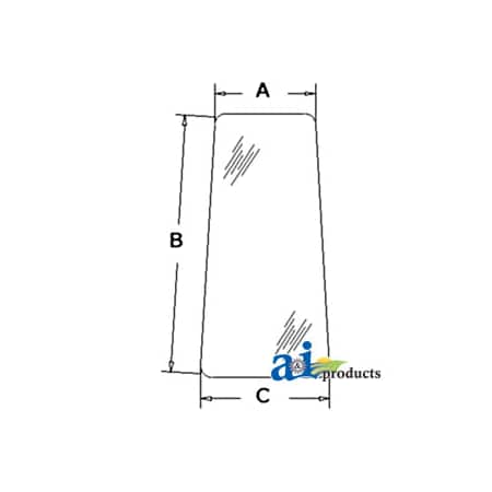 A & I Products Glass, Door, Rear (LH) 41.5" x34" x2.25" A-R52881